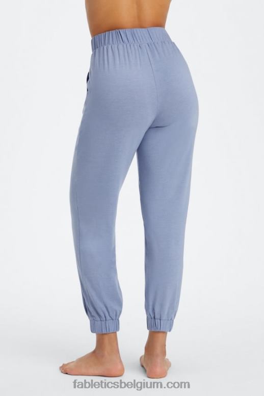 klassieke witte/collegiale marine/tennis afbeelding vrouwen restoreknit taps toelopende broek Fabletics LH20J78
