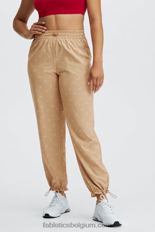 kristalblauw/persimmon vrouwen iggy geweven broek Fabletics LH20J129