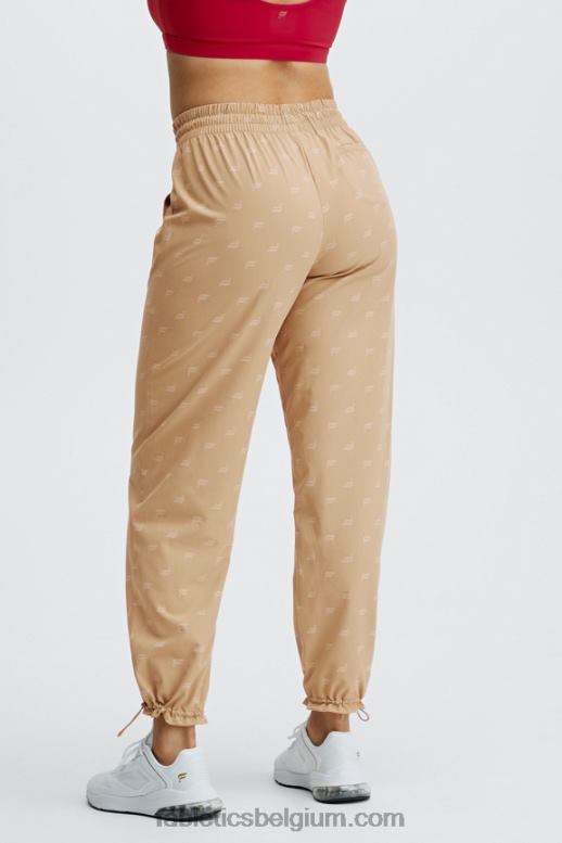 kristalblauw/persimmon vrouwen iggy geweven broek Fabletics LH20J129