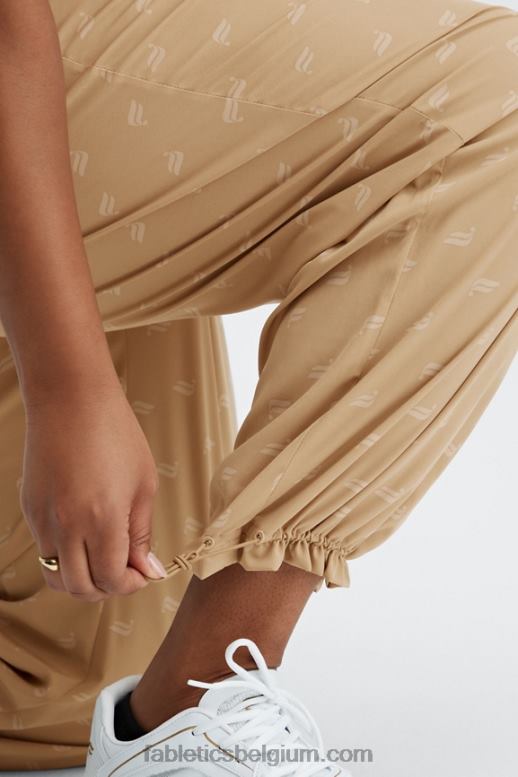 kristalblauw/persimmon vrouwen iggy geweven broek Fabletics LH20J130