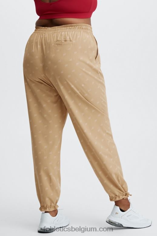 kristalblauw/persimmon vrouwen iggy geweven broek Fabletics LH20J130