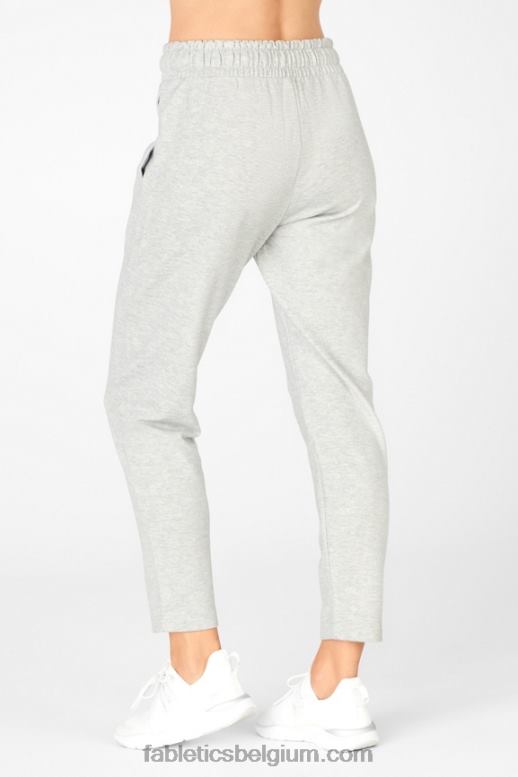 lichtgrijze heide/latte vrouwen amaril taps toelopende broek Fabletics LH20J209