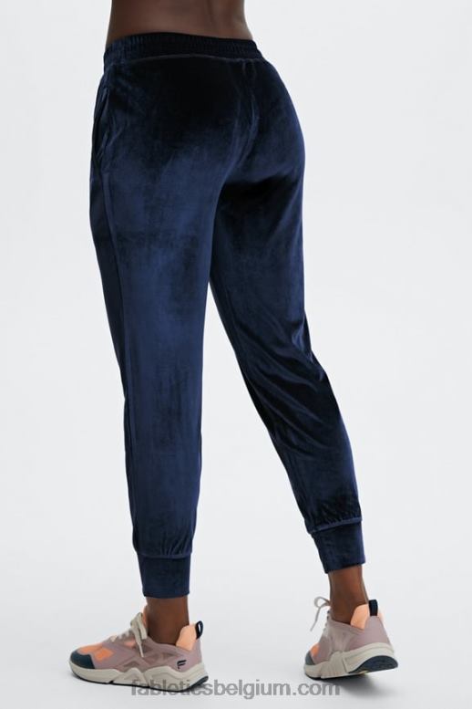 maagdenpalm punch/grasgroen vrouwen luxe velours joggingbroek Fabletics LH20J147