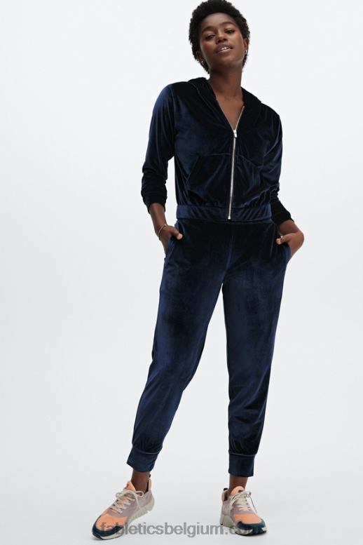 maagdenpalm punch/grasgroen vrouwen luxe velours joggingbroek Fabletics LH20J147