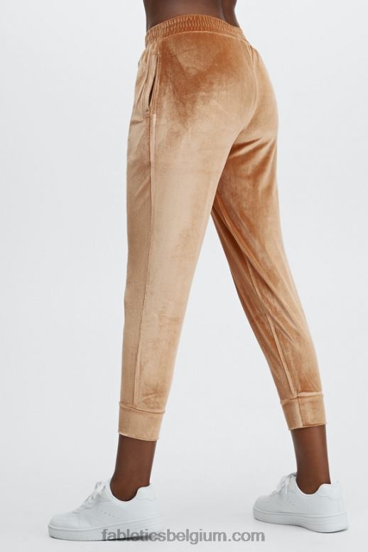 maagdenpalm punch/grasgroen vrouwen luxe velours joggingbroek Fabletics LH20J148