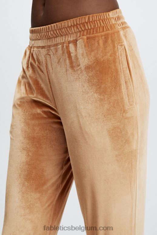 maagdenpalm punch/grasgroen vrouwen luxe velours joggingbroek Fabletics LH20J148