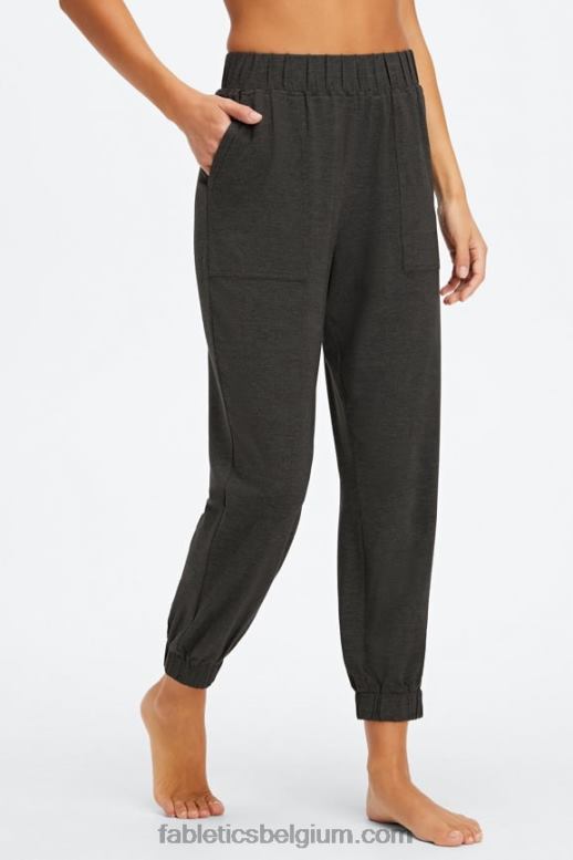 meer/vervaagde limoen vrouwen restoreknit taps toelopende broek Fabletics LH20J81
