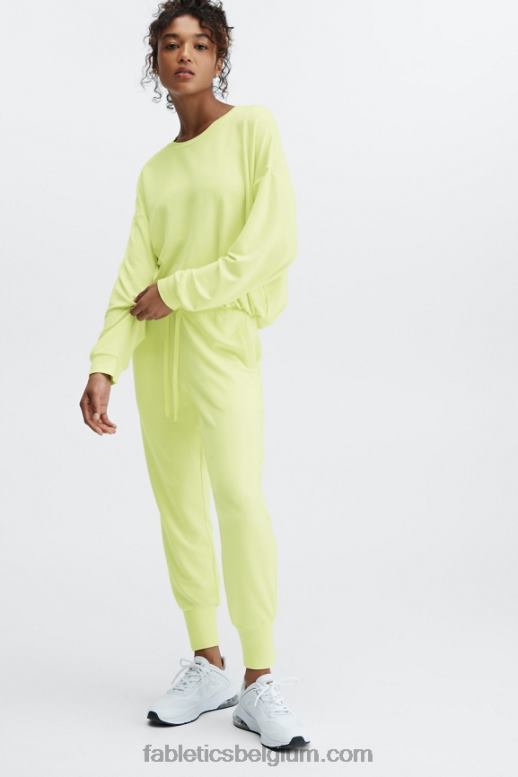 middernachtgolf/diepe marine vrouwen luxe badstof jogger 2 Fabletics LH20J20