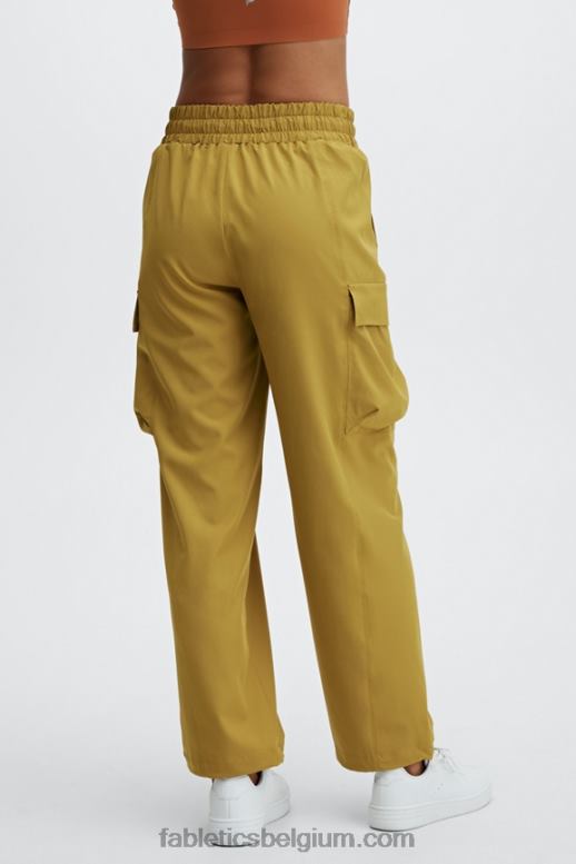 mineraalgrijs/aardbeirood vrouwen eleanor cargo trainingsbroek Fabletics LH20J176