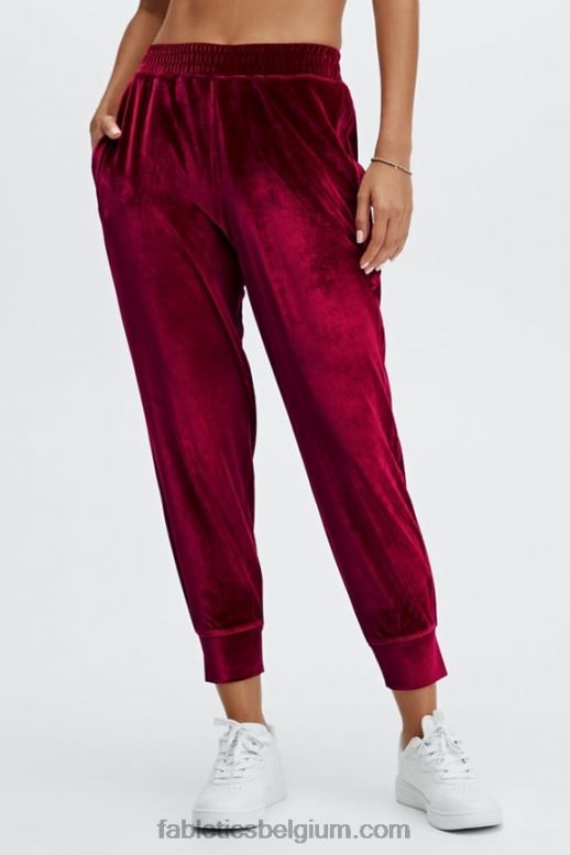mistige lila vrouwen luxe velours joggingbroek Fabletics LH20J151