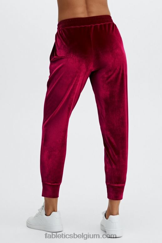 mistige lila vrouwen luxe velours joggingbroek Fabletics LH20J151