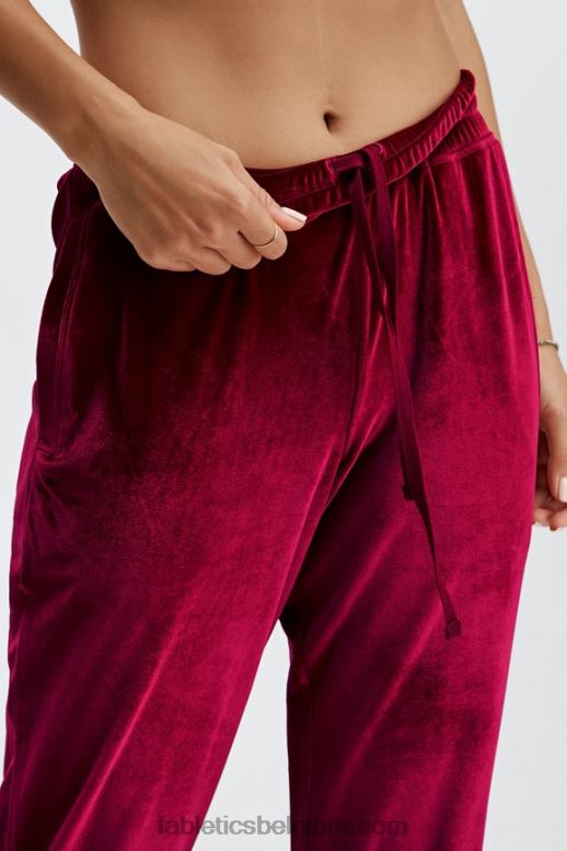 mistige lila vrouwen luxe velours joggingbroek Fabletics LH20J151