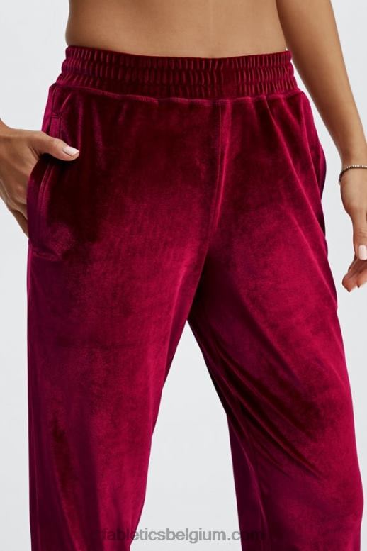 mistige lila vrouwen luxe velours joggingbroek Fabletics LH20J151