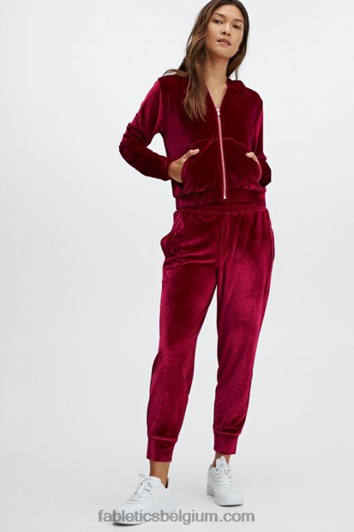 mistige lila vrouwen luxe velours joggingbroek Fabletics LH20J151