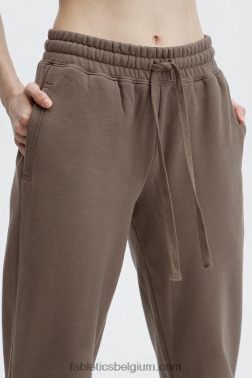 olijfgaard/reflecterend zilver vrouwen go-to taps toelopende joggingbroek Fabletics LH20J141