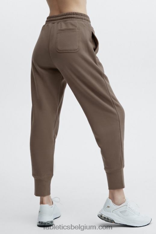 olijfgaard/reflecterend zilver vrouwen go-to taps toelopende joggingbroek Fabletics LH20J141