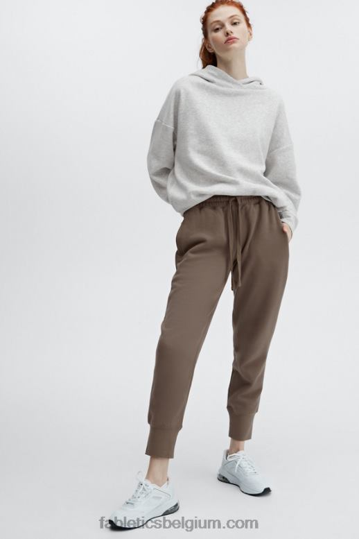 olijfgaard/reflecterend zilver vrouwen go-to taps toelopende joggingbroek Fabletics LH20J141