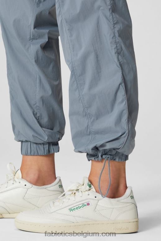 onweerswolk/reflecterend zilver vrouwen nylon broek met ultrahoge taille en pijpen Fabletics LH20J8