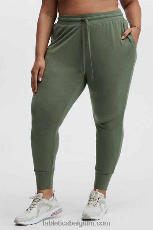 passie oranje/klassiek wit vrouwen go-to taps toelopende joggingbroek Fabletics LH20J144