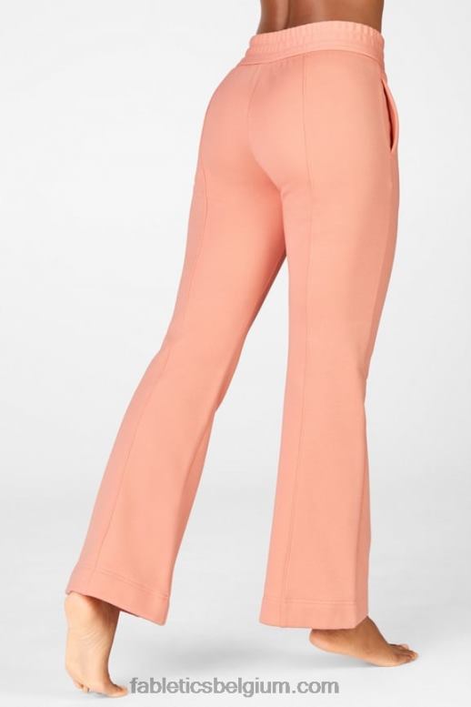 passie oranje/reflecterend zilver vrouwen Flare joggingbroek Fabletics LH20J138
