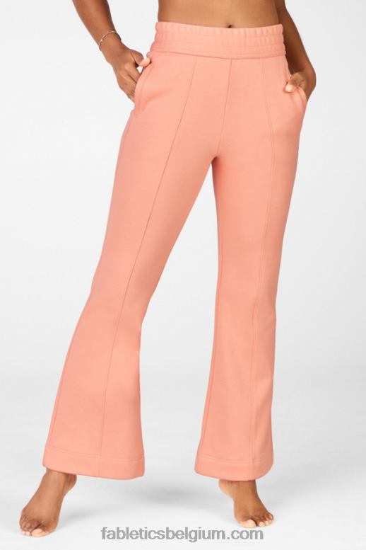 passie oranje/reflecterend zilver vrouwen Flare joggingbroek Fabletics LH20J138