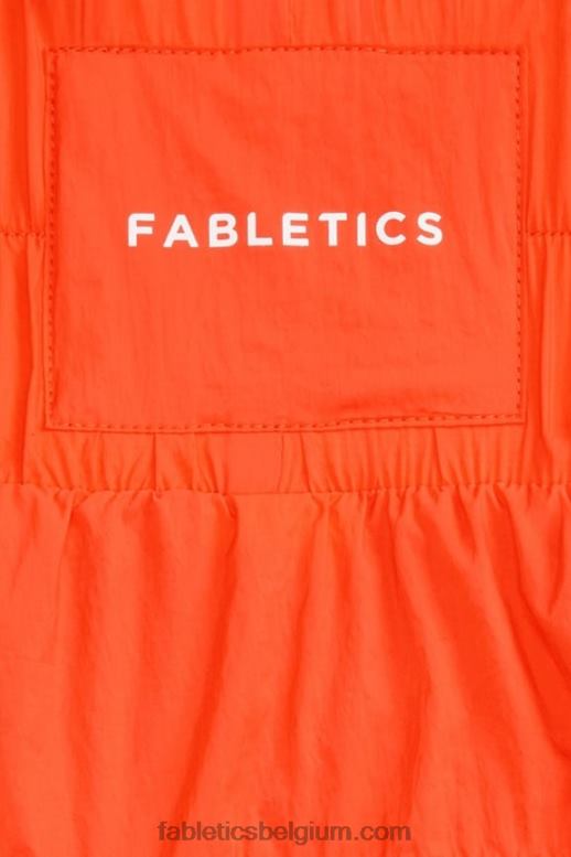 passie oranje/reflecterend zilver vrouwen nylon broek met ultrahoge taille en pijpen Fabletics LH20J6