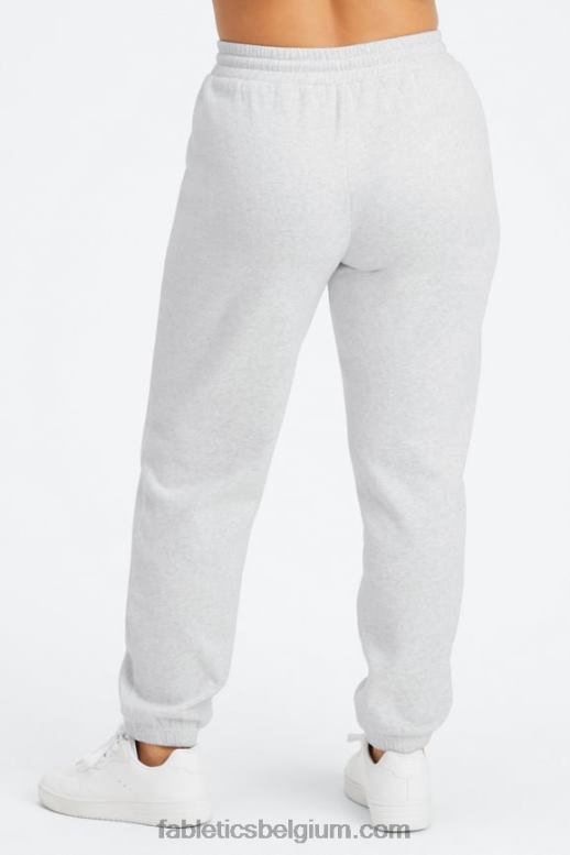 pluche roze/goudsbloem vrouwen forever fleece joggingbroek Fabletics LH20J67