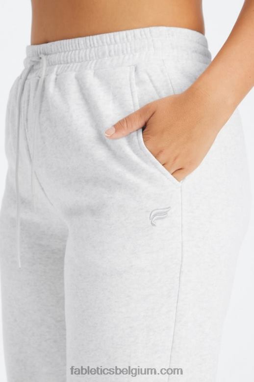 pluche roze/goudsbloem vrouwen forever fleece joggingbroek Fabletics LH20J67