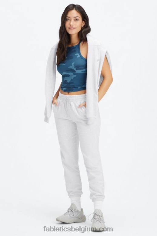 pluche roze/goudsbloem vrouwen forever fleece joggingbroek Fabletics LH20J67