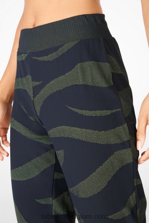 pluche roze/zwart vrouwen joelle jacquard joggingbroek Fabletics LH20J215