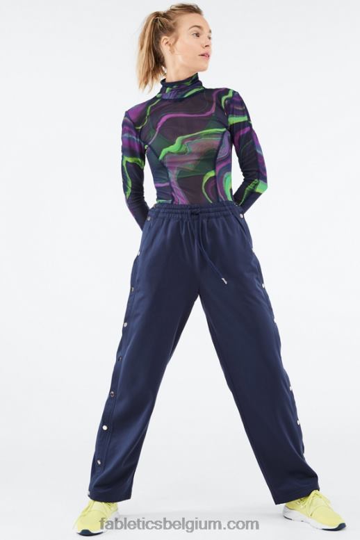 schaduw/blauw violet vrouwen molly break away trainingsbroek Fabletics LH20J195