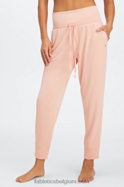 softshell/reflecterend logo vrouwen eco gestroomlijnde gebreide broek met trekkoord Fabletics LH20J98