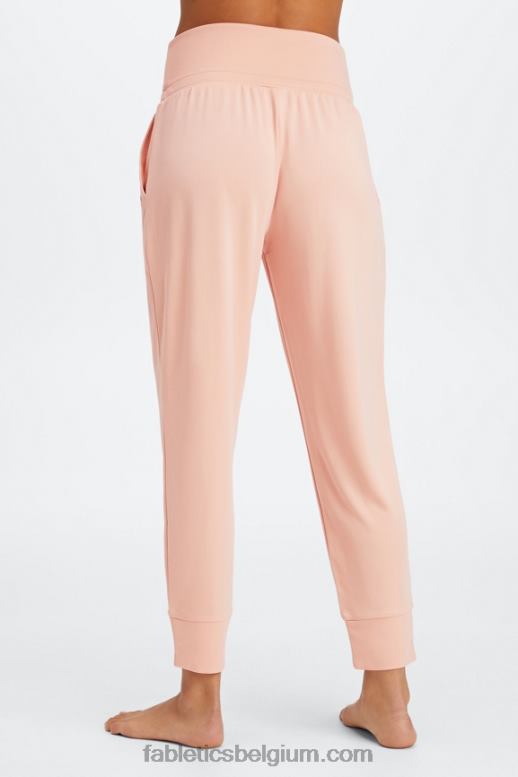 softshell/reflecterend logo vrouwen eco gestroomlijnde gebreide broek met trekkoord Fabletics LH20J98
