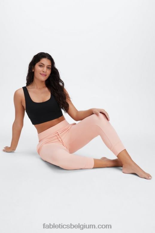 softshell/reflecterend logo vrouwen eco gestroomlijnde gebreide broek met trekkoord Fabletics LH20J98