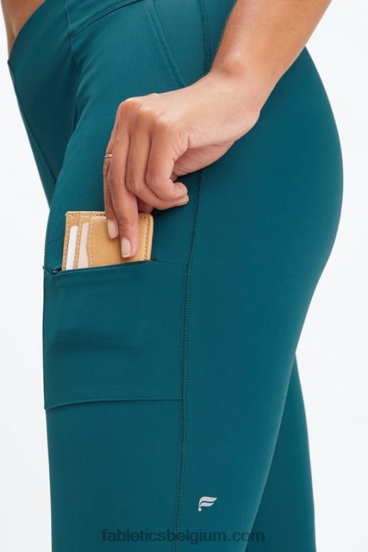 surfblauw/kersen burst vrouwen hybride cargobroek Fabletics LH20J116