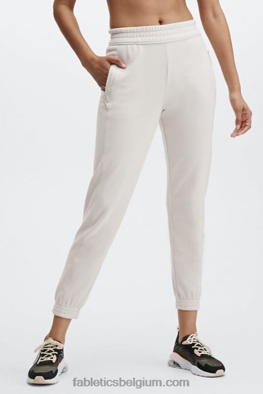 talkpaars/crystal cave/zachtgrijze heide vrouwen milieubewuste slanke joggingbroek Fabletics LH20J58