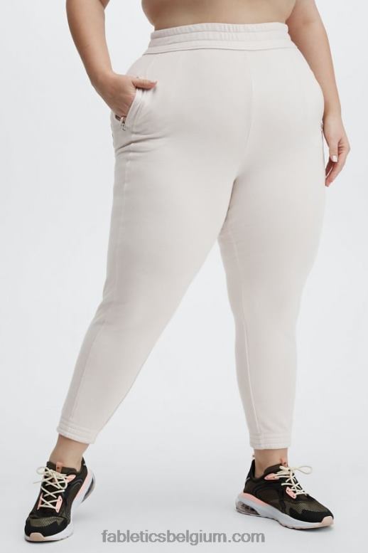 talkpaars/crystal cave/zachtgrijze heide vrouwen milieubewuste slanke joggingbroek Fabletics LH20J59