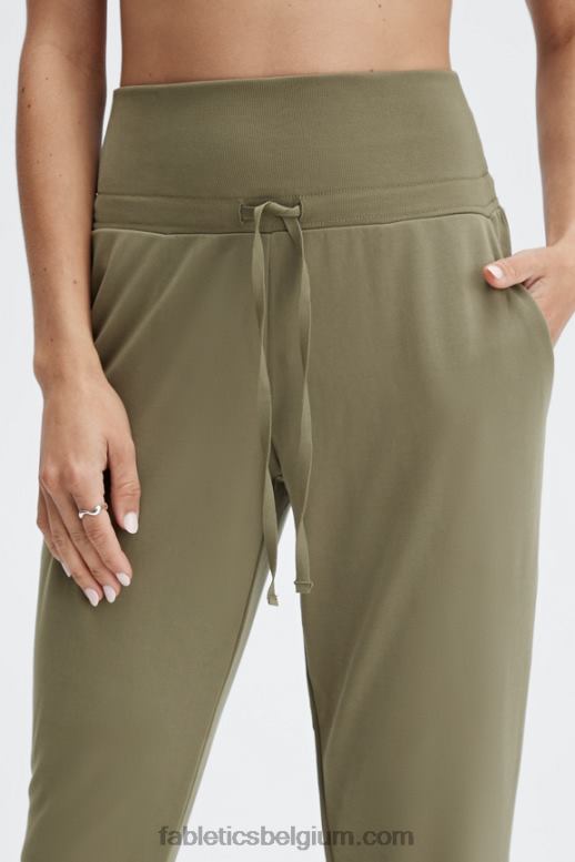 terrazzo/reflecterend logo vrouwen eco gestroomlijnde gebreide broek met trekkoord Fabletics LH20J100