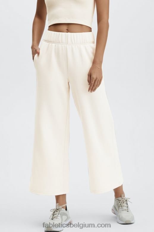 wit/citroendruppel/sinaasappelsorbet vrouwen jamie broek met wijde pijpen Fabletics LH20J191