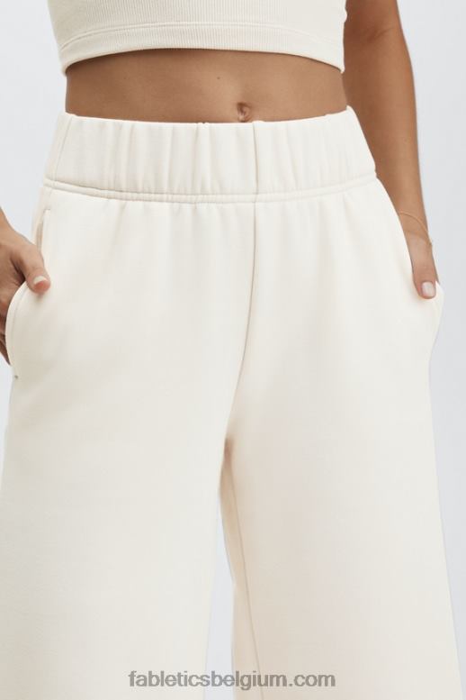 wit/citroendruppel/sinaasappelsorbet vrouwen jamie broek met wijde pijpen Fabletics LH20J191