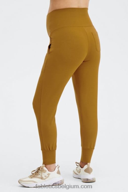 wit/microstip/gevlekt vrouwen zwangerschapsjoggingbroek van badstof Fabletics LH20J178
