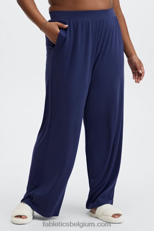 wit/multi vrouwen strakke gebreide broek met wijde pijpen Fabletics LH20J194