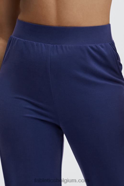 wit/pluche roze multi vrouwen strakke gebreide broek met wijde pijpen Fabletics LH20J193