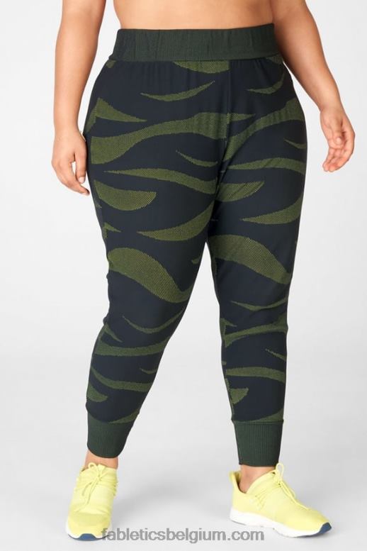 zoete kers/pluche roze vrouwen joelle jacquard joggingbroek Fabletics LH20J216