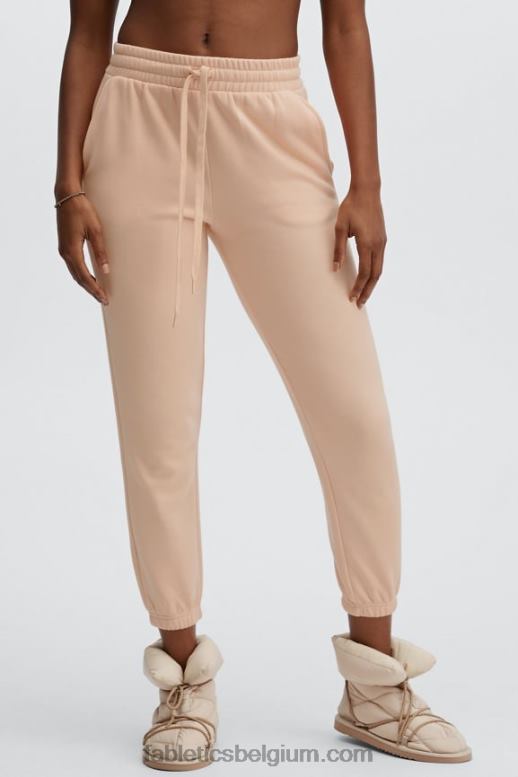 zwart/citroencrème vrouwen eco go-to klassieke joggingbroek Fabletics LH20J95
