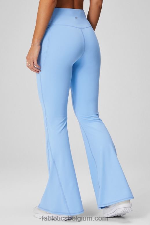 zwart/gerookt vrouwen crossover flare met hoge taille Fabletics LH20J44