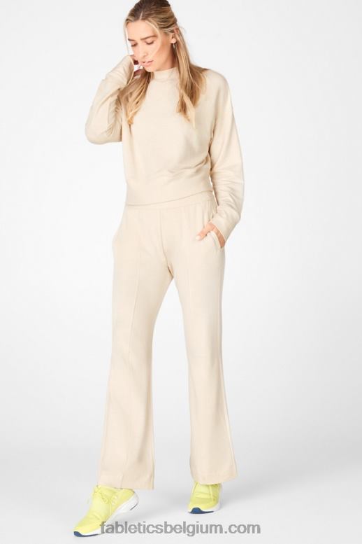 zwart/klassiek wit vrouwen Flare joggingbroek Fabletics LH20J213