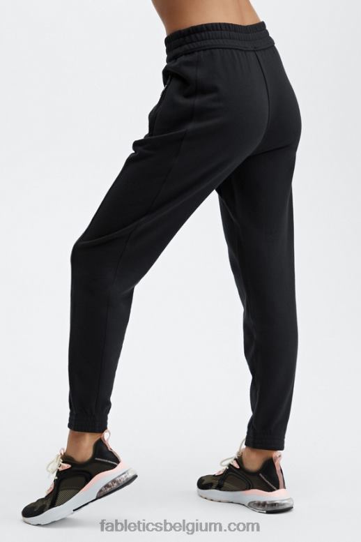 zwart/klassiek wit vrouwen milieubewuste slanke joggingbroek Fabletics LH20J57