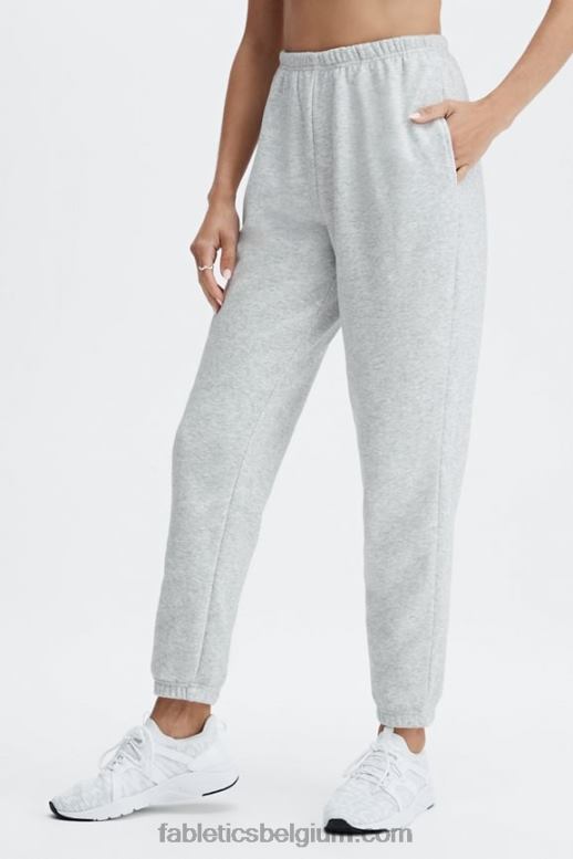 zwart/reflecterend zilver vrouwen go-to slanke joggingbroek Fabletics LH20J134