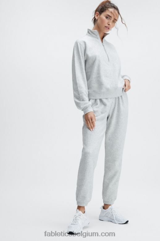 zwart/reflecterend zilver vrouwen go-to slanke joggingbroek Fabletics LH20J134